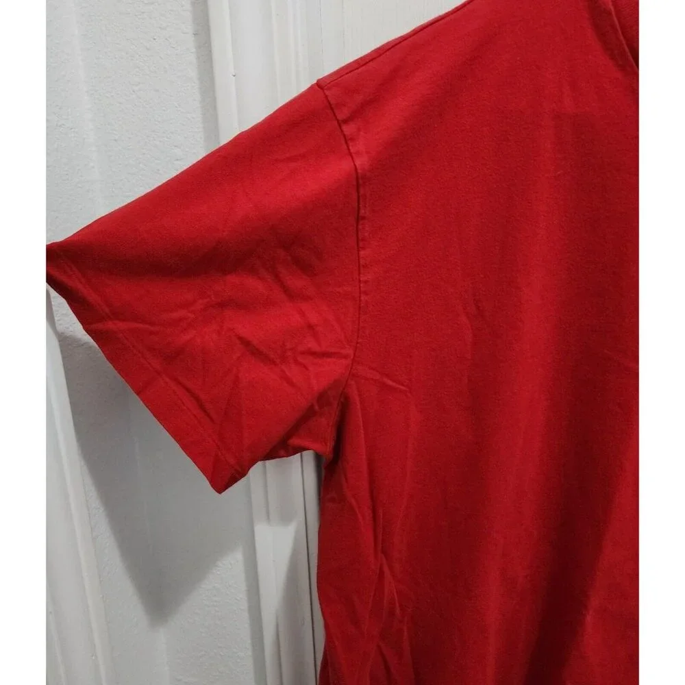 Polo Ralph Lauren Red Short Sleeve T Shirt Size XL Blue Pony Logo 100% Cotton‎